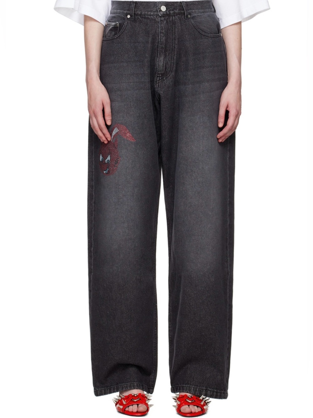 ABRA Black 'You Wish' Loose Fit Jeans